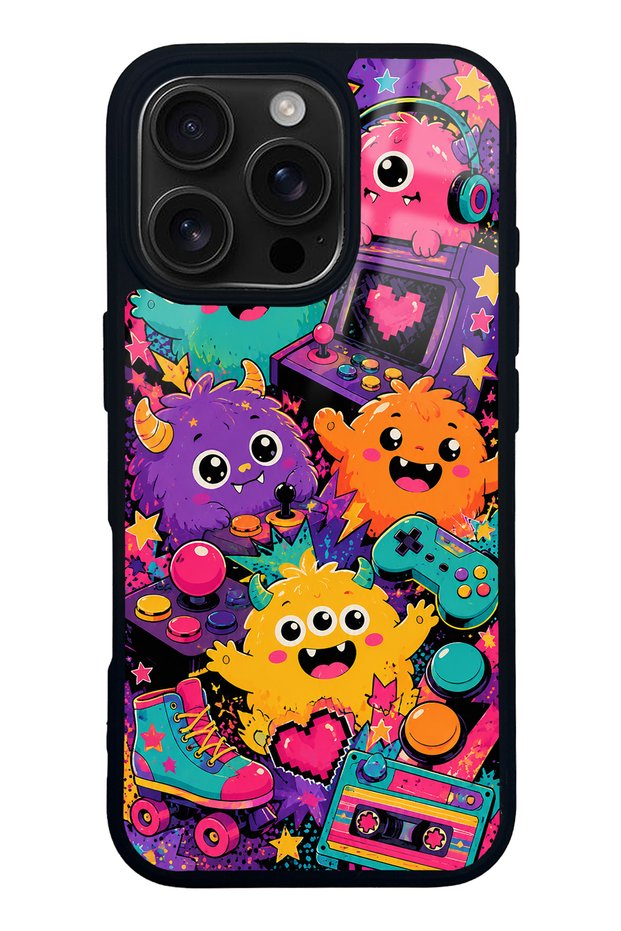 iPhone 16 Pro Monster Game Club Design Glossy Phone Case