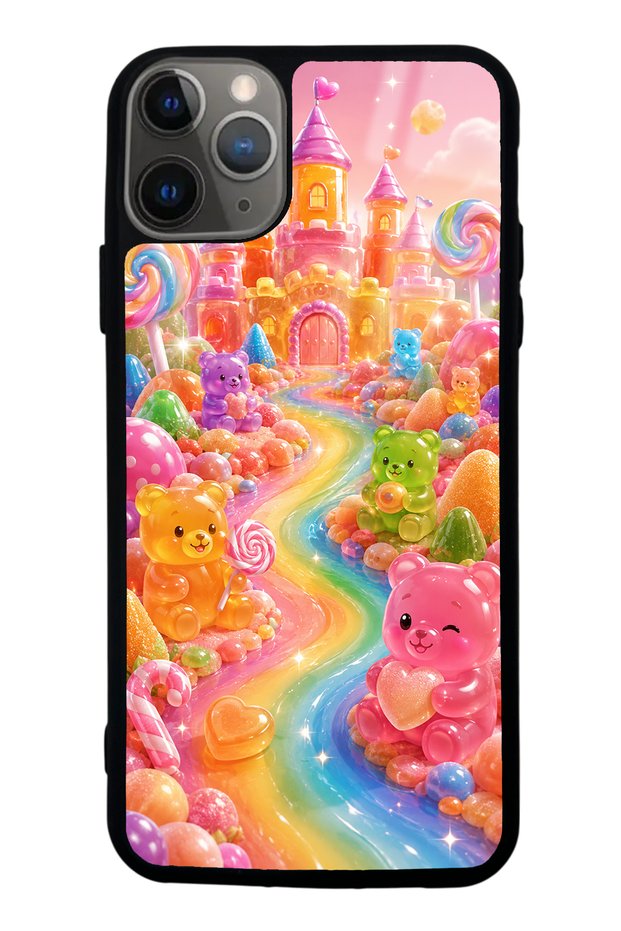 iPhone 11 Pro Max Jelly Bear Castle Design Glossy Phone Case