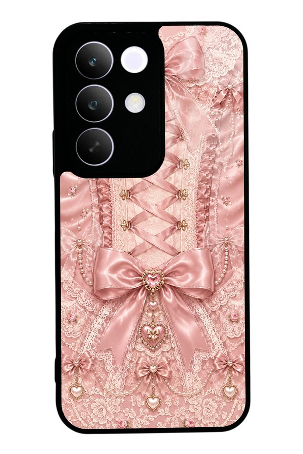 Realme C85 Pink Corset Coquette Design Glossy Phone Case