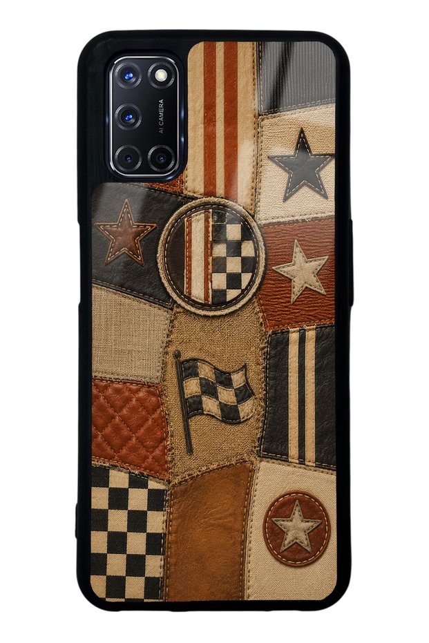 Oppo A52 Racing Leather Club Design Glossy Phone Case