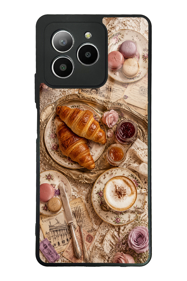 Omix X7 Glossy Phone Case with French Café Romance Design