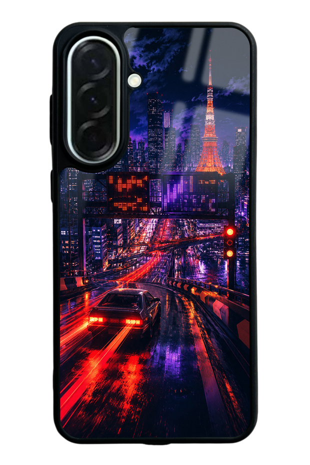 Samsung A37 Neon Tokyo Nights Design Glossy Phone Case