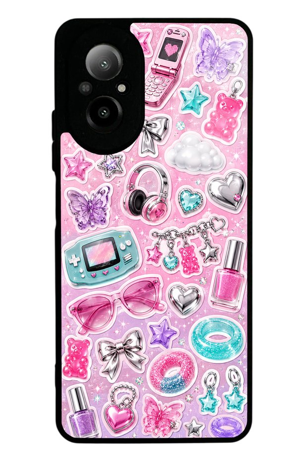 Realme 12 Lite Y2K Sticker Dreams Design Glossy Phone Case