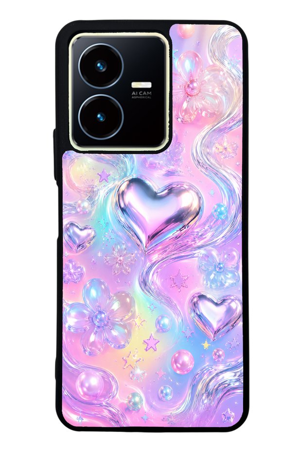 Vivo Y22S Iridescent Love Design Glossy Phone Case
