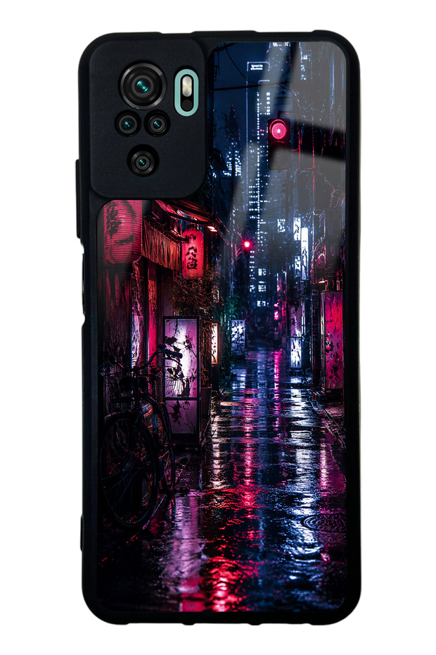 Xiaomi Redmi Note 10 Glossy Phone Case with Electric Alley Design