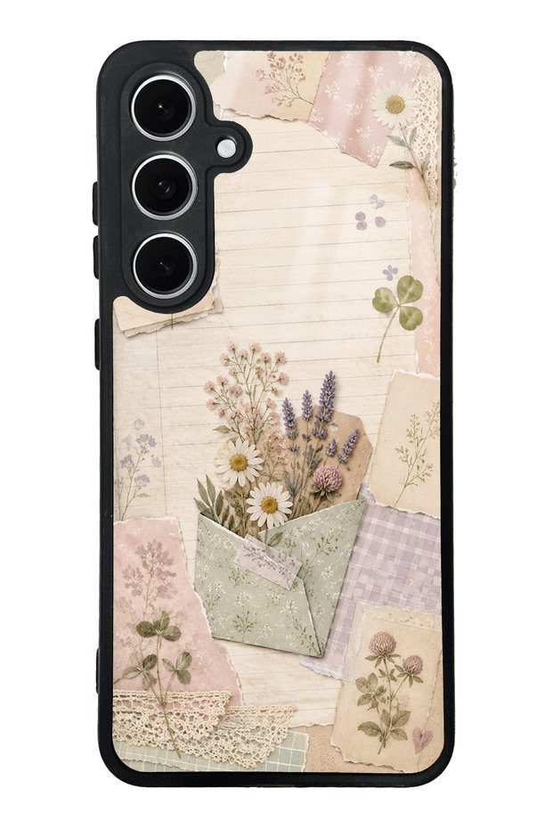 Samsung S24 Fe Wildflower Diary Design Glossy Phone Case