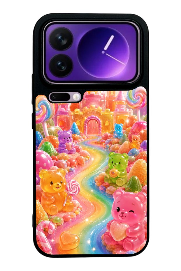 Xiaomi 17 Pro Jelly Bear Castle Design Glossy Phone Case