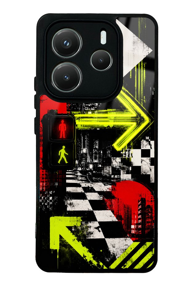غطاء هاتف لامع بتصميم نيون من سلسلة Xiaomi Redmi Note 14 5G