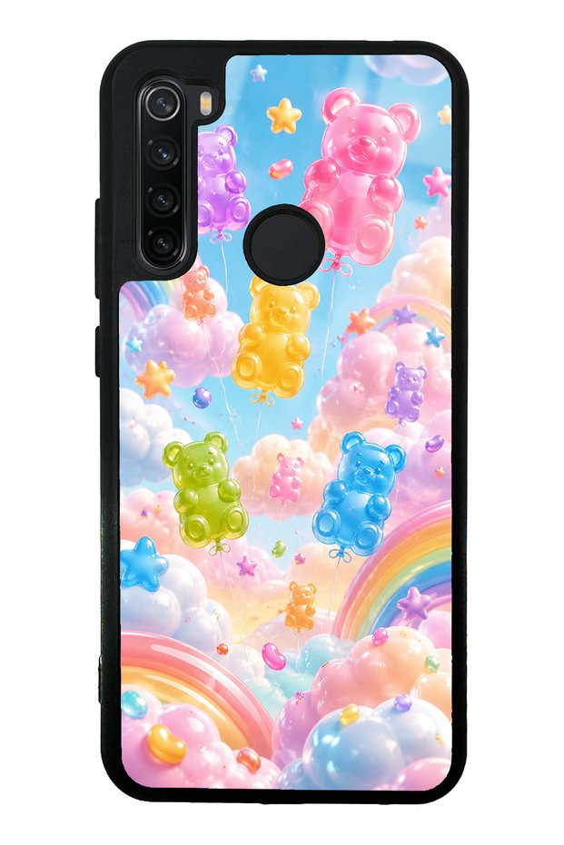 Xiaomi Redmi Note 8 Jelly Bear Sky Design Glossy Phone Case