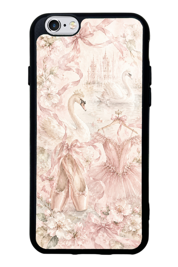 iPhone 6S Pink Swan Ballet Design Glossy Phone Case
