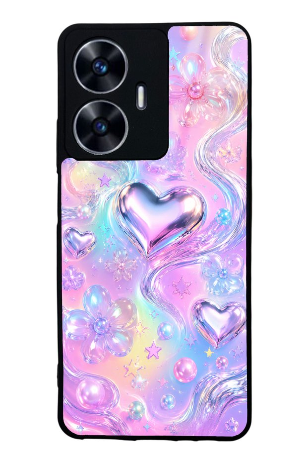 Realme C55 Iridescent Love Design Glossy Phone Case