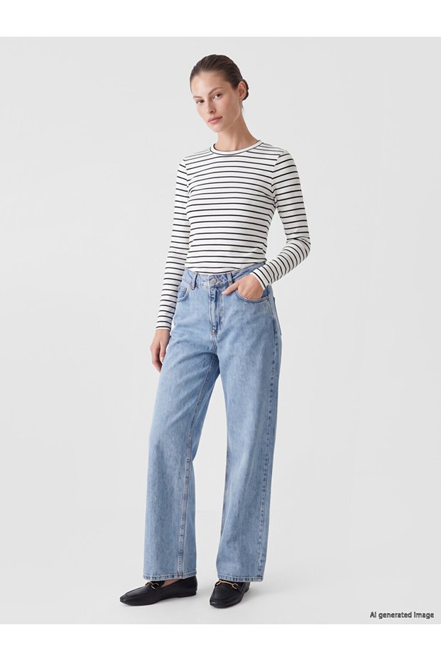 Esvab • Modern & Distinctive Baggy Fit Women's Jean Pants