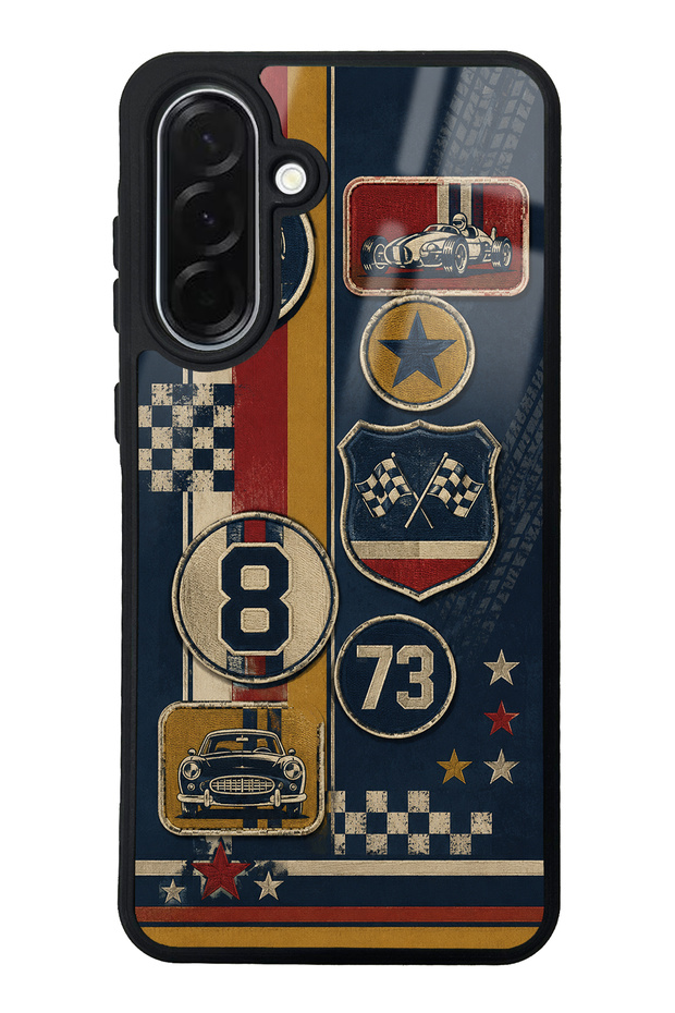 Samsung A36 Old School Racing Design Glossy Phone Case