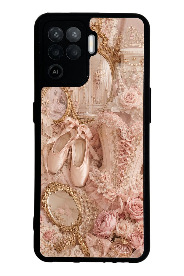 Oppo Reno 5 Lite Glossy Phone Case with Royal Ballet Vanity Design
