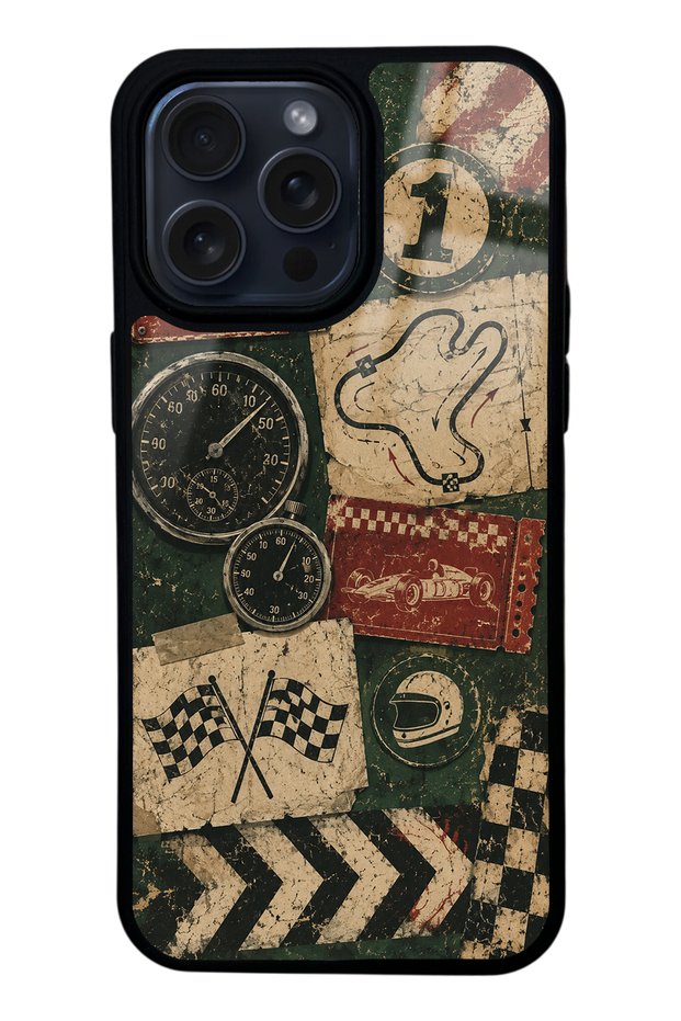 iPhone 14 Pro Max Heritage Track Club Design Glossy Phone Case