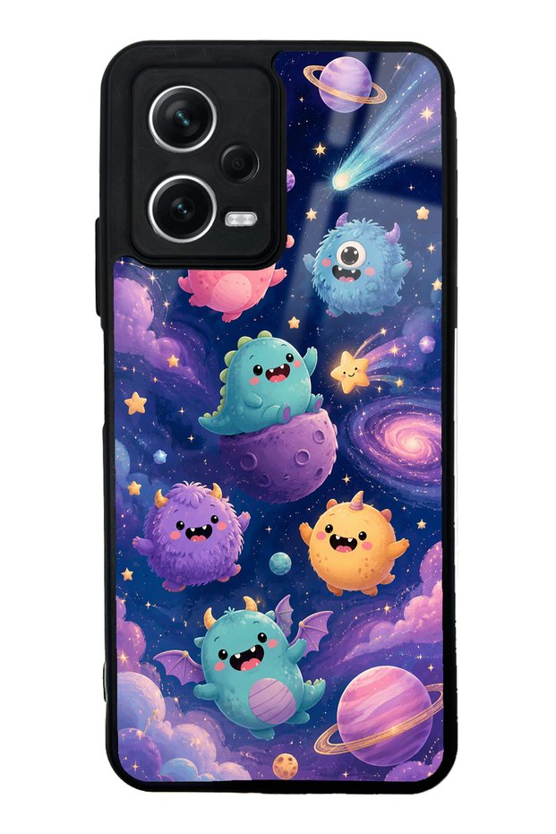 حافظة هاتف Xiaomi Redmi Note 12 5G Monster Galaxy ذات تصميم لامع