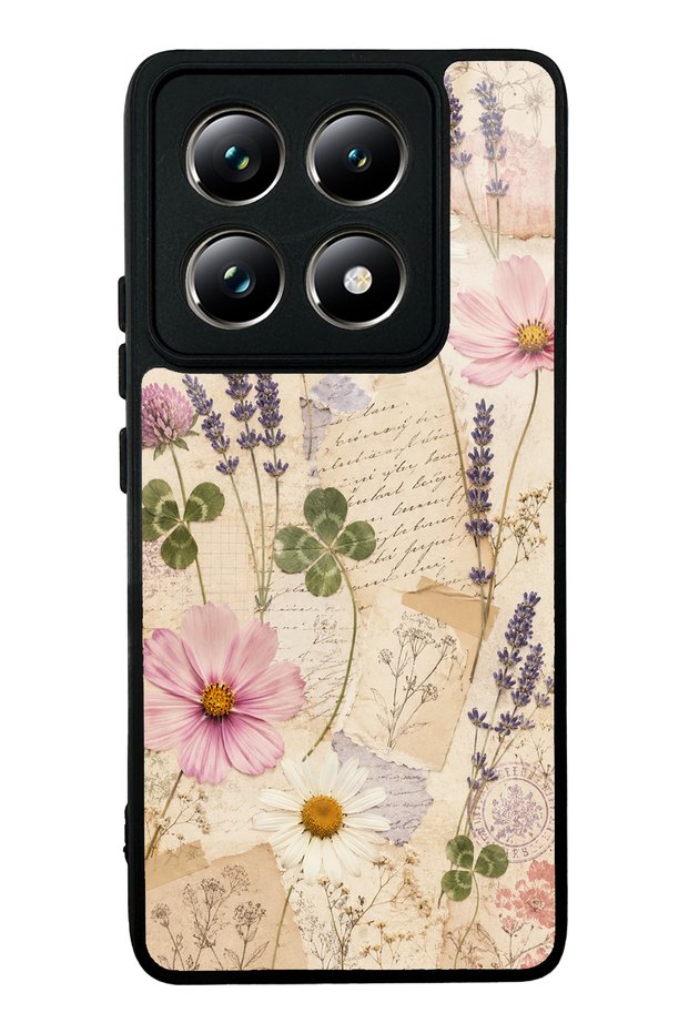 Xiaomi Mi 14t Pro Glossy Phone Case with Wildflower Letters Design