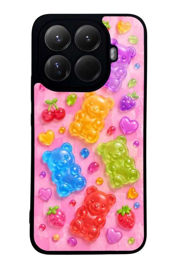 Xiaomi Mi 15t Pro Candy Bear Fruits Design Glossy Phone Case