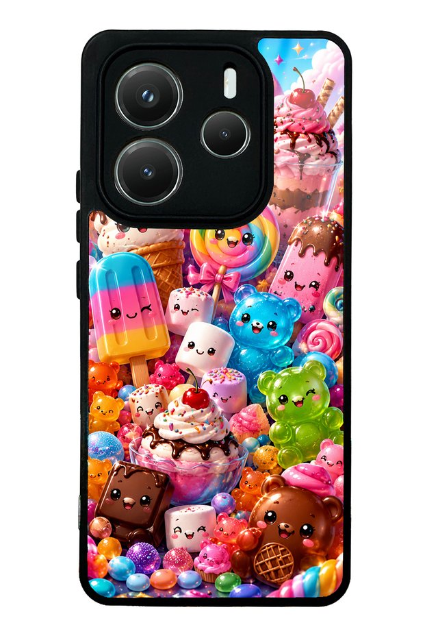 Xiaomi Redmi Note 14 5g Kawaii Candy Party Design Glossy Phone Case