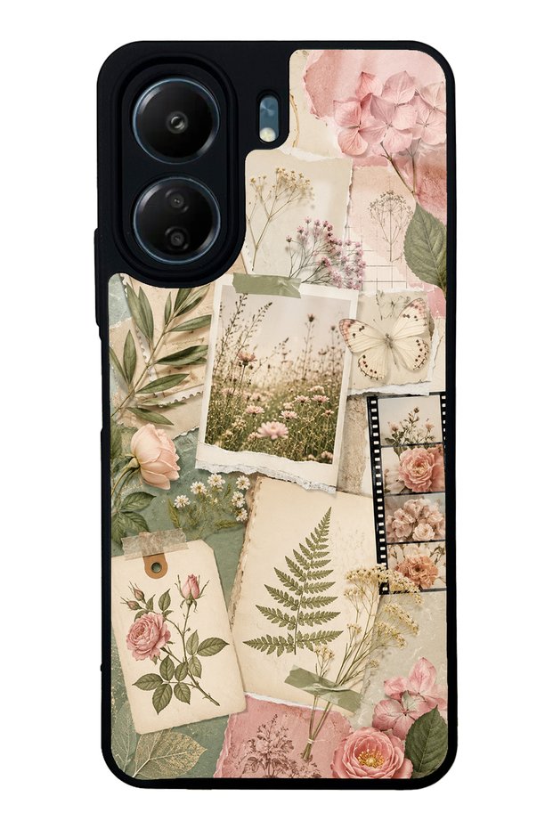 Xiaomi Redmi 13C Soft Garden Notes Design Glossy Phone Case