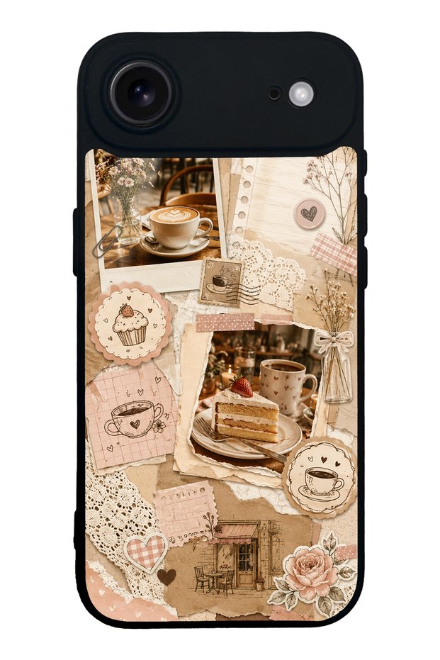 iPhone 17 Air Café Love Letters Design Glossy Phone Case