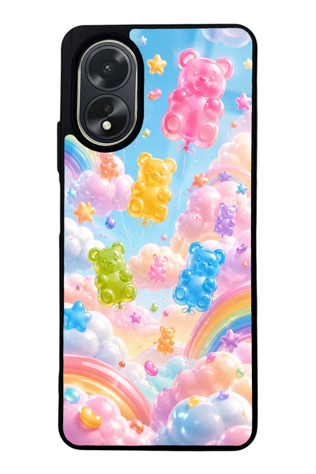 Oppo A38 Jelly Bear Sky Design Glossy Phone Case