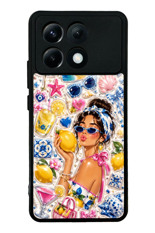 Xiaomi Poco X6 Pro Lemon Pop Riviera Design Glossy Phone Case