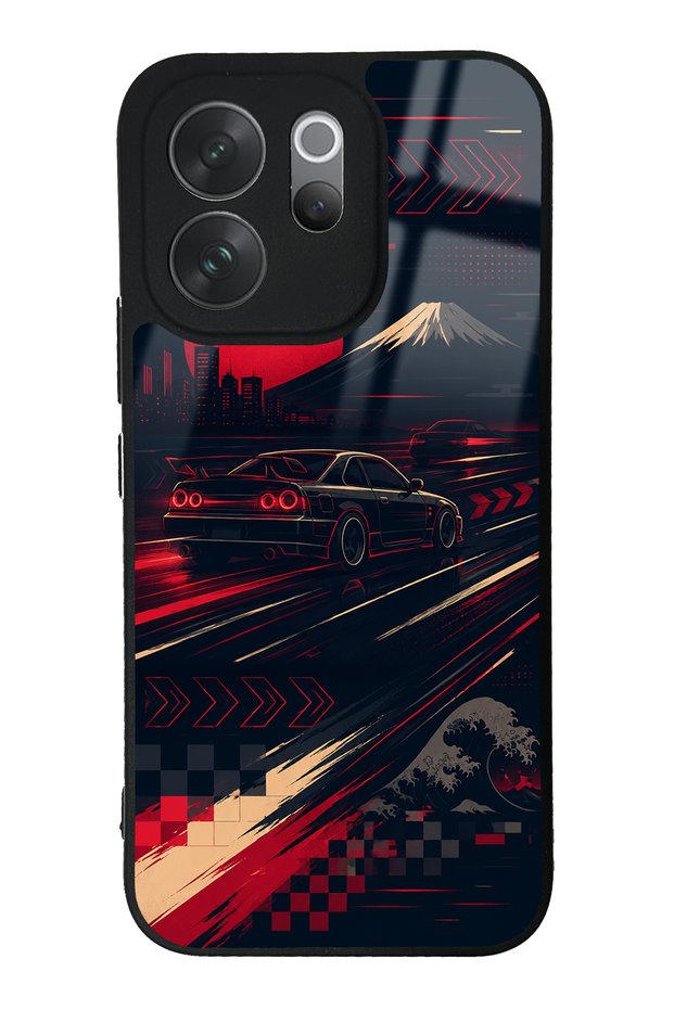 Vivo V70 Tokyo Night Racing Design Glossy Phone Case