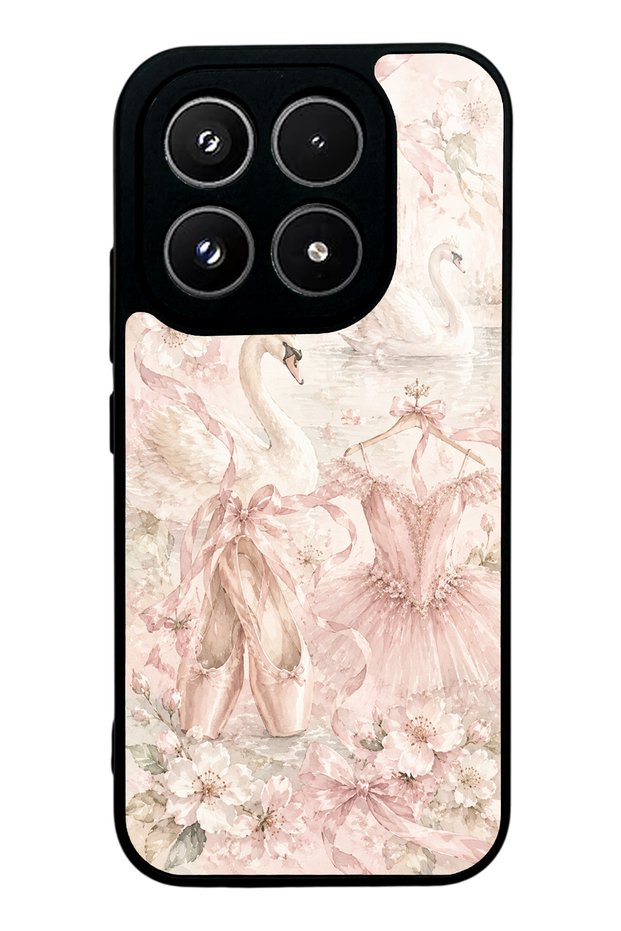 Xiaomi 17 Pink Swan Ballet Design Glossy Phone Case
