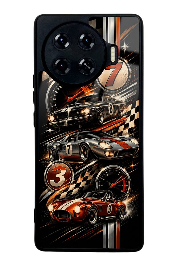 Tecno Spark 20 Pro Plus Glossy Phone Case with Retro Speed Icons Design