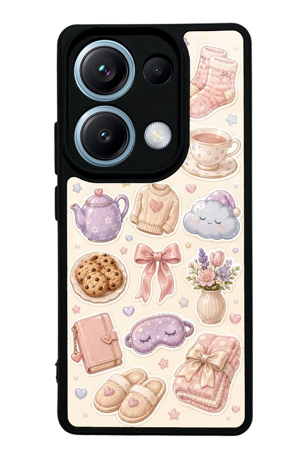 Xiaomi Redmi Note 13 Pro 4g Glossy Phone Case with Pastel Sleepover Design