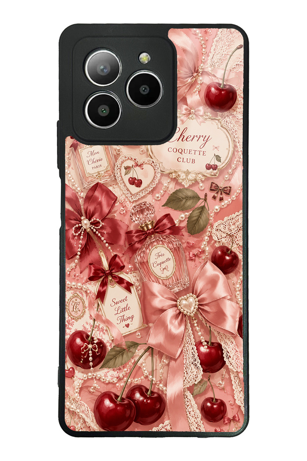 حافظة هاتف لامعة بتصميم Coquette من Omix X7 Cherry Parfum