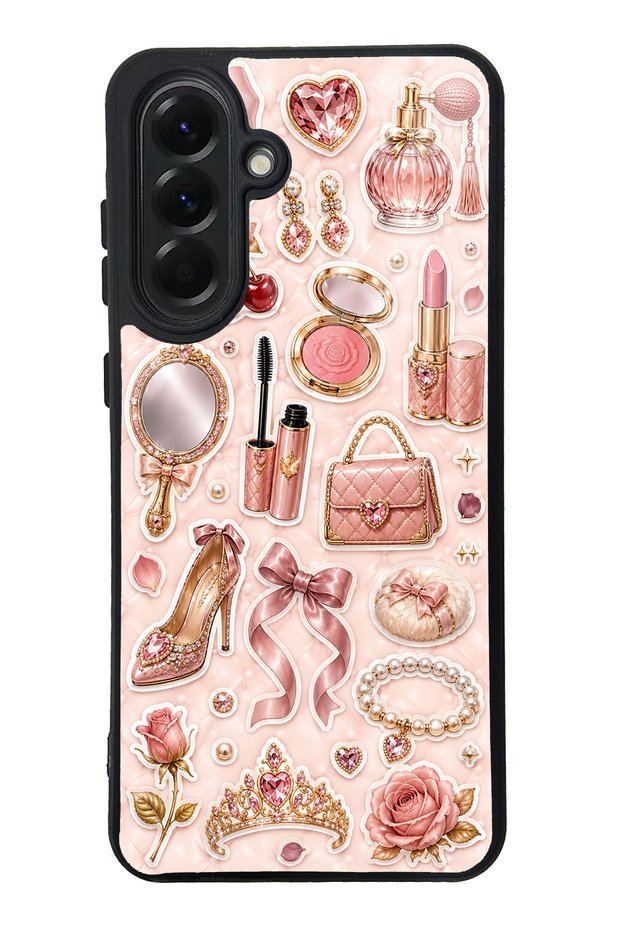Samsung A56 Rose Gold Glam Design Glossy Phone Case