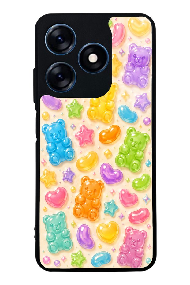 Tecno Spark 10 Sweet Bear Jelly Design Glossy Phone Case