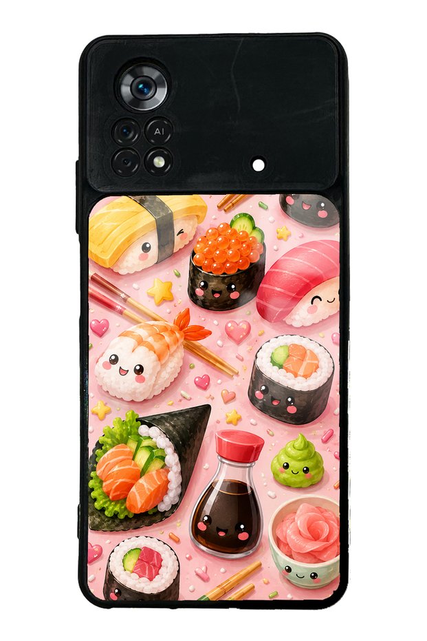 Xiaomi Poco X4 Pro Sushi Love Club Design Glossy Phone Case