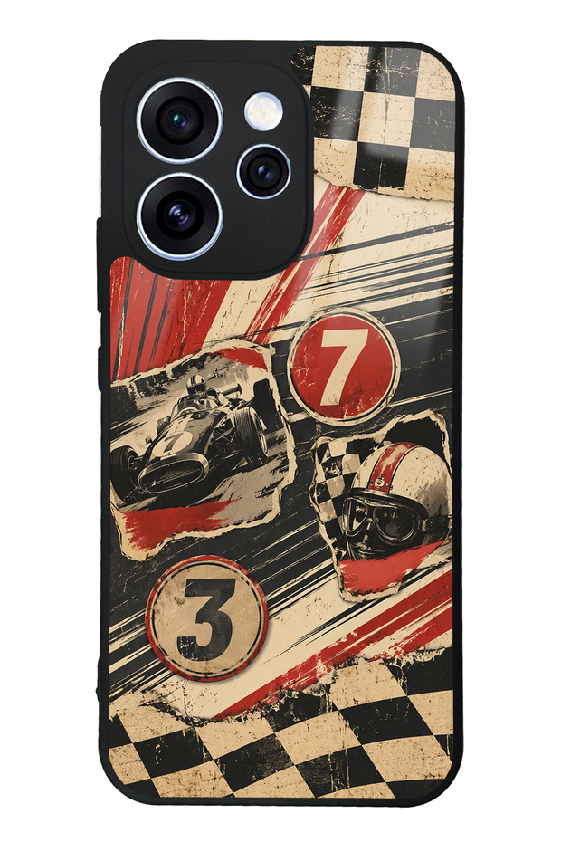 Oppo Reno 15 Pro Retro Racing No. 7 Design Glossy Phone Cases