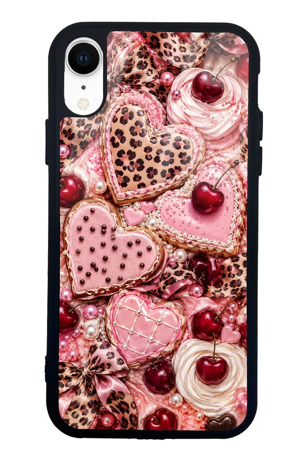 iPhone Xr Cherry Leopard Sweetheart Design Glossy Phone Case