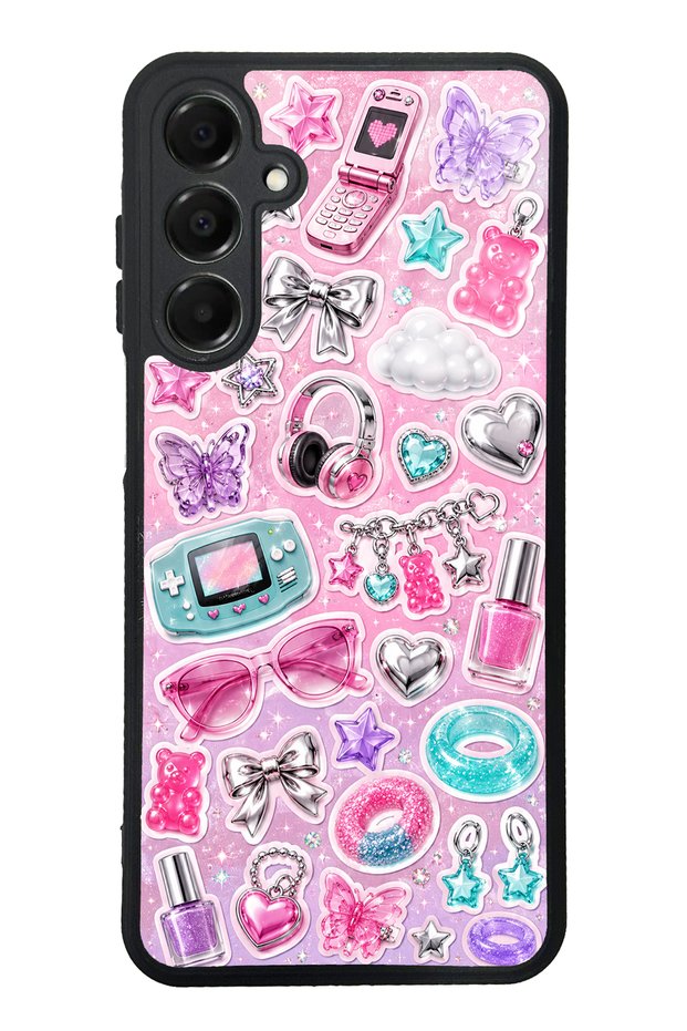 Samsung A16 Y2K Sticker Dreams Design Glossy Phone Case