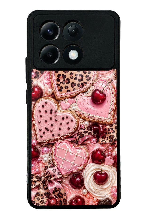 Xiaomi Poco X6 Pro Cherry Leopard Sweetheart Design Glossy Phone Case