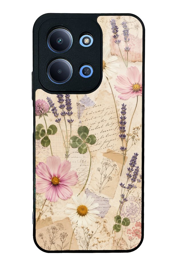 Xiaomi Redmi 15C Glossy Phone Case with Wildflower Letters Design