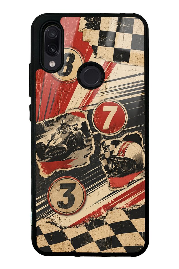 Xiaomi Redmi Note 7 Retro Racing No. 7 Design Glossy Phone Cases