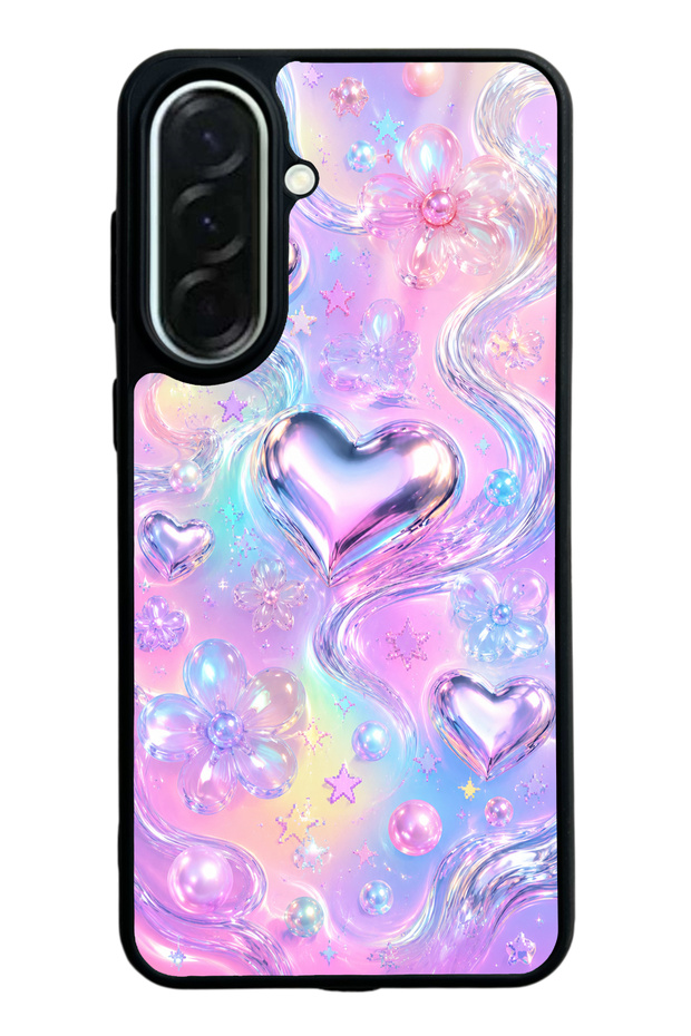 Samsung A37 Iridescent Love Design Glossy Phone Case