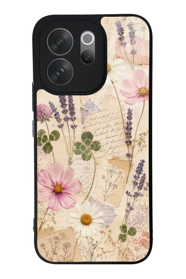 Vivo V70 Wildflower Letters Design Glossy Phone Case