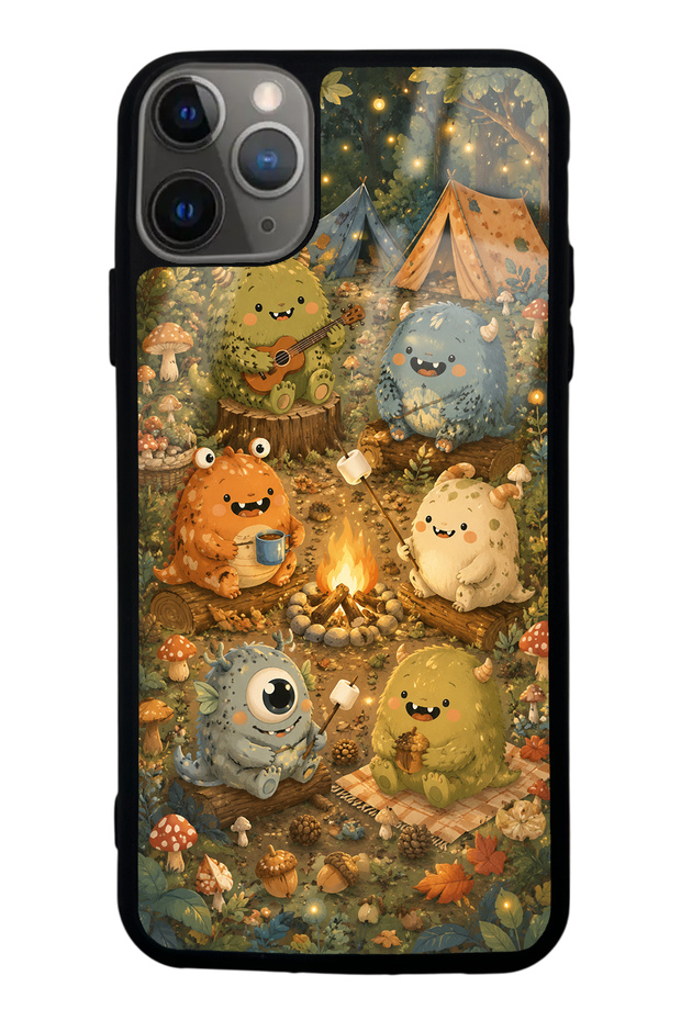 iPhone 11 Pro Max Forest Friends Camp Design Glossy Phone Case