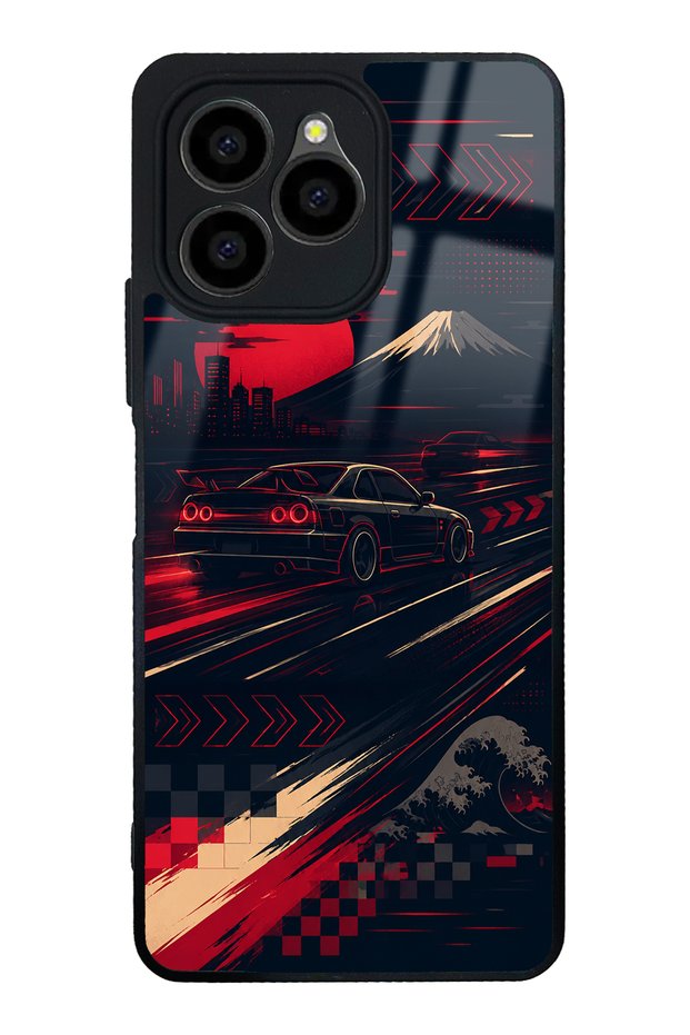Omix X6 Glossy Phone Case with Tokyo Night Racing Design