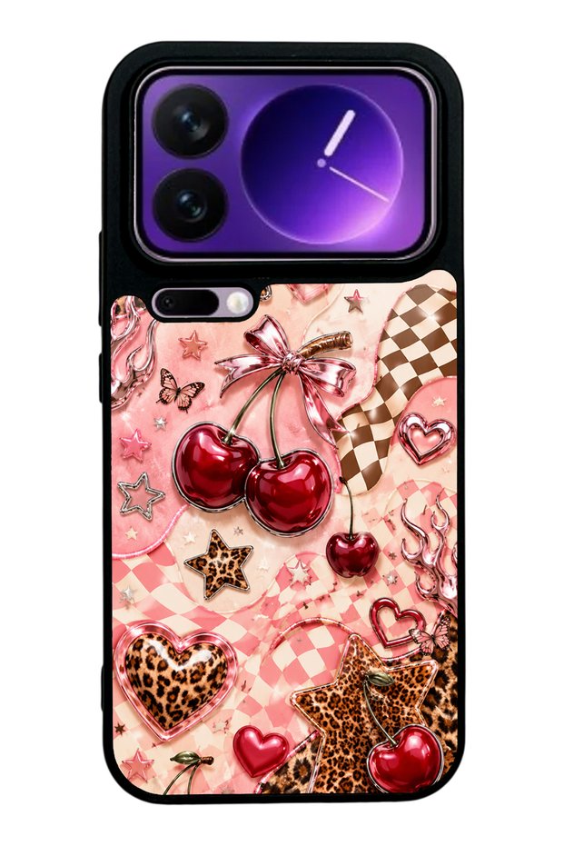 Xiaomi 17 Pro Max Glossy Phone Case with Cherry Rebel Pop Design