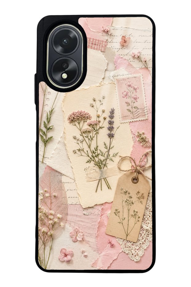 Oppo A38 Blush Herbarium Design Glossy Phone Case