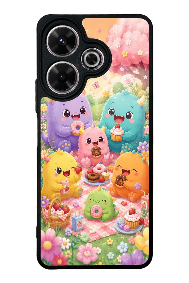 Xiaomi Redmi 13 4g Monster Picnic Party Design Glossy Phone Case