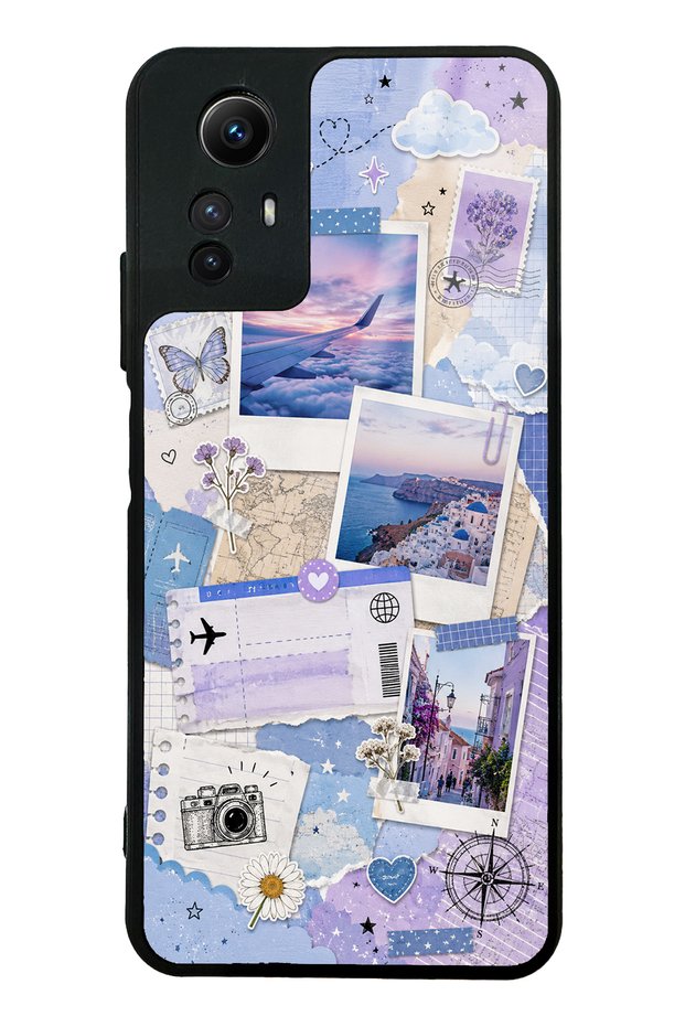Xiaomi Redmi Note 12S Pastel Travel Diary Design Glossy Phone Case