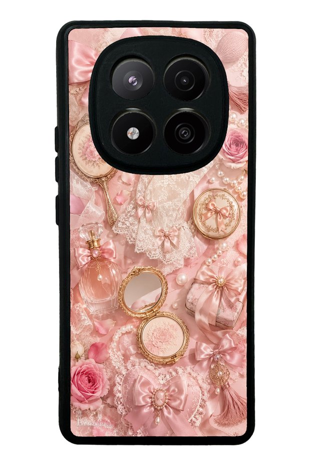 Xiaomi Redmi Note 14 Pro Plus Glossy Phone Case with Vintage Rose Vanity Design